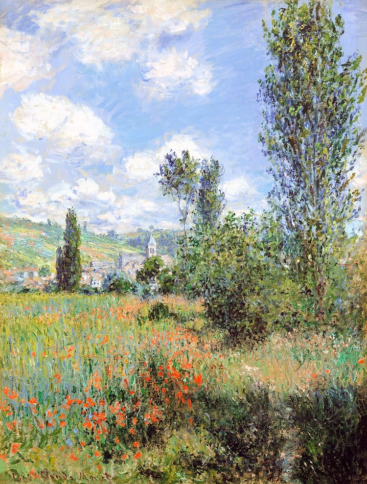View of Vétheuil (1880) by Claude Monet