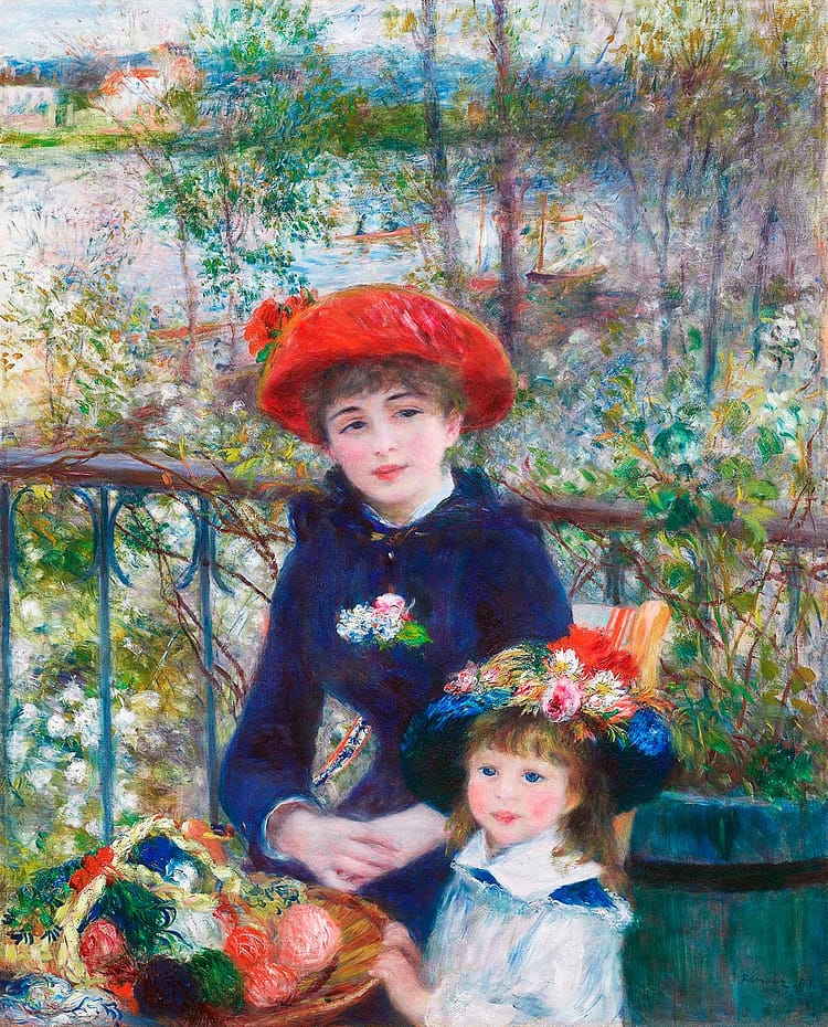 Two Sisters-On the Terrace_(1881)_Pierre-Auguste-Renoir