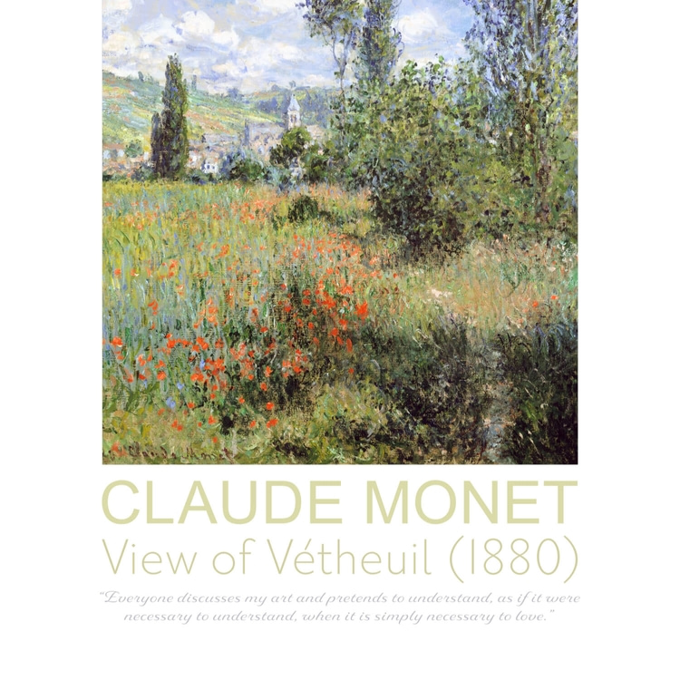CLAUDE MONET View of Vétheuil Poster