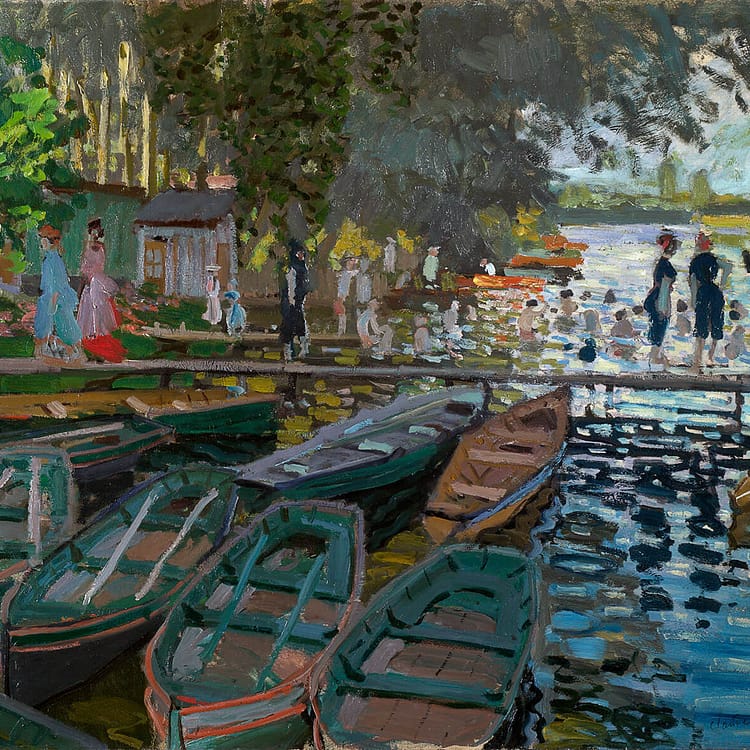 Bathers at la Grenouillère (1869) | Claude Monet | FREE DIGITAL DOWNLOAD