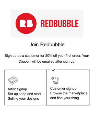 redbubble sign up